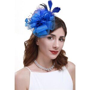 Fascinators Hat for Women 3-blue